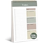 104 Pgs To Do List Notepad, 52 Undated Sheets Duplex-printed Daily Planner For Work Home School Office Desk Accessories Supplies & Goal Setting Tasks -Green