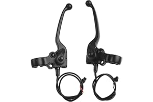 E-for Bike Mechanical Brake Levers with Parking Button - Aluminum Electric for Bicycle Brake Handle Set for Electric Scooter 