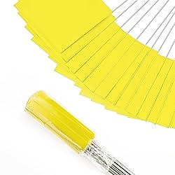 Zozen 50Pack Yellow Marking Flags, Writable/15x4x5