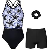 JOYSTREAM Gymnastics Leotards for Girls With Polyamide Shorts Sparkly Ballet Dance Activewear
