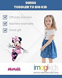Disney Minnie Mouse Little Girls Dress White 7-8