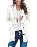 Goranbon Women's Cable Knit Cardigan Long Sleeve