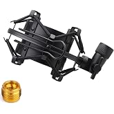 Miwayer Universal Microphone Shock Mount,Most Advanced Cobweb Anti-Vibration Structure Compatible with 1.6-1.8"(42-47mm) Large Diameter Condenser Mics, Like CAD U37 USB GLX220 NW-700 MXL770 V250