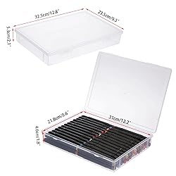 BTSKY Clear Plastic Storage Box with Flap