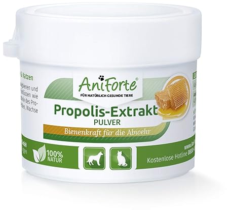 AniForte Propolis-Extrakt Pulver 20 g Reine Bienenkraft- Naturprodukt für Hund und Katzen
