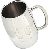 EBTOOLS Stainless Steel Coffee Mug, 480ML Double Layer Beer Mug Insulated Milk Cup Ideal for Indoors and Outdoors