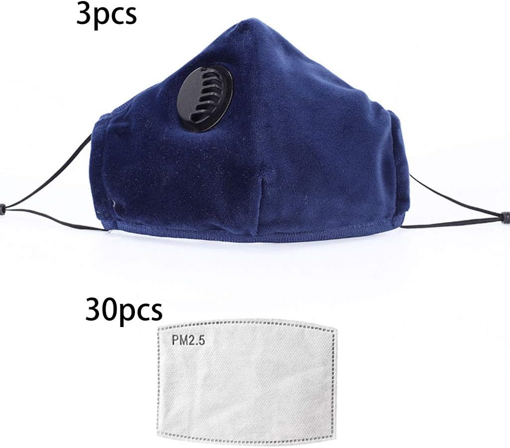 GUANGSHAN 3 Mouth-Muffles with 30 Mouth-Muffle Pad 3-Layer, Disposable Mouth-Muffle Filtration Filter