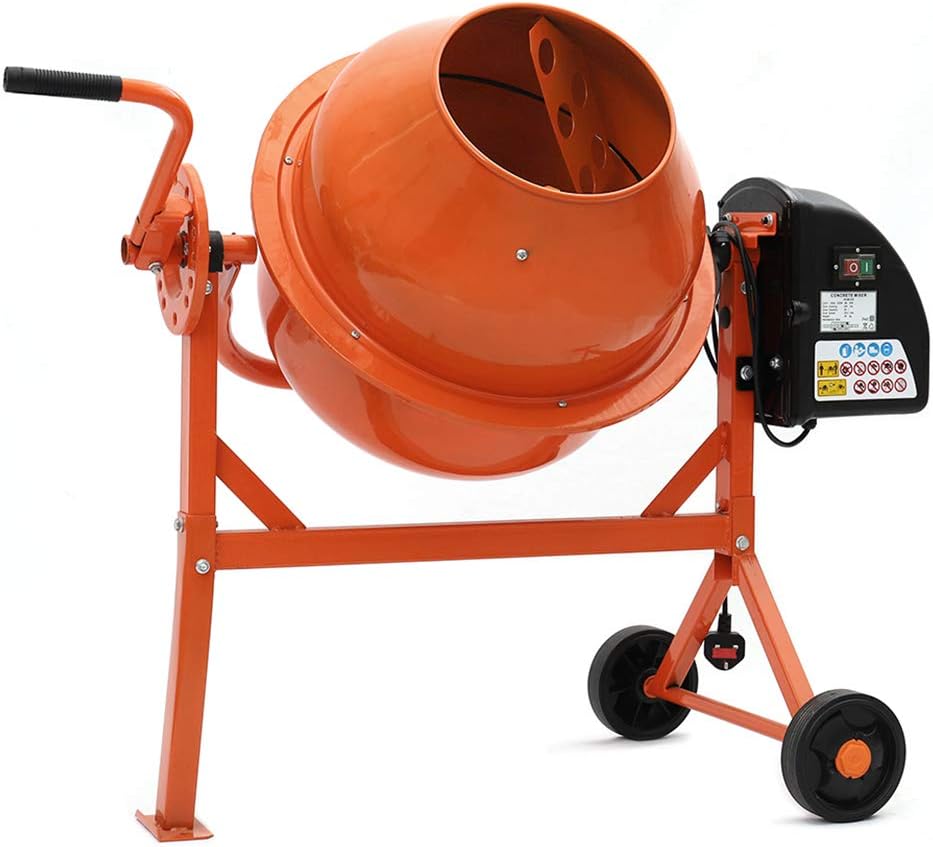 120L Portable Electric Cement Mixer Plaster Concrete Mixing Machine