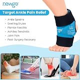 NEWGO Ankle Ice Pack Wrap for Injuries Reusable Hot Cold Therapy view 2