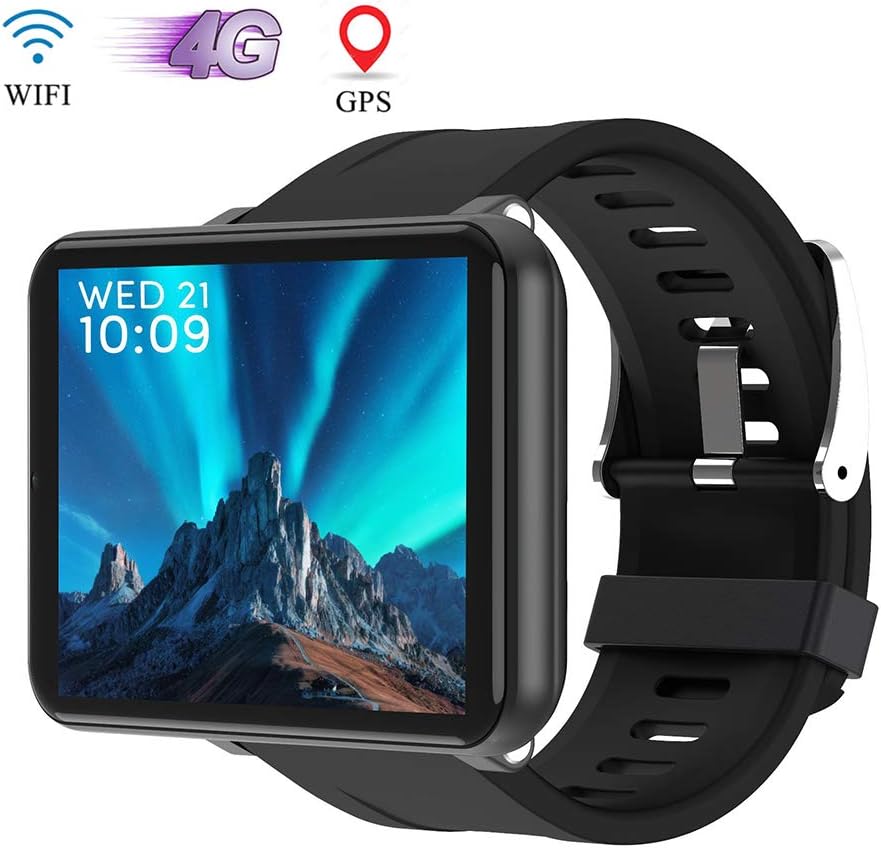 OOLIFENG Android 7.1 4G GPS Smart Watches for Men Women, Bluetooth Fitness Tracker with SIM Card Slot, 3GB+32GB, Wi-Fi, Pedometer and Heart Rate Monitor
