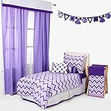 Bacati - Mix N Match 4 Pc Toddler Bedding Set (Purple)