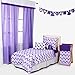 Bacati Mix and Match 4 Piece Toddler Bedding Set, Purple