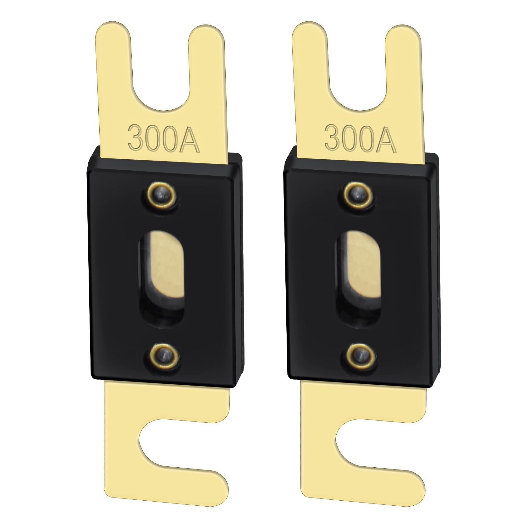 Heschen ANL Fuse ANL-300 300 Amp for Car Vehicles Audio System Sheet Gold Tone & Black 2 Pack