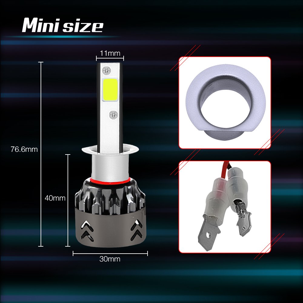 LED Headlight Bulbs All-in-One Conversion Kit - H11 (H4, H7，9005) -6000Lm 6000K - 2 Year Warranty…