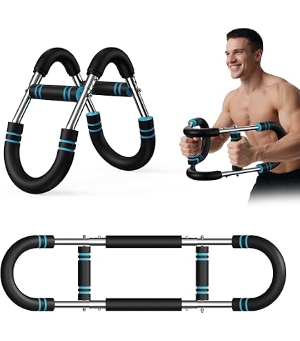 Barre De Force Twister Réglable 20-60 Kg – Musculation Bras, Poitrine, épaules, Acier Robuste, 53-62 Cm