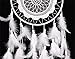 Yansanido White Laces Dream catcher Handmade Traditional White Beaded and Feathers with White Lace Approx 7.8