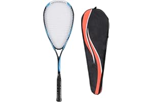 Squash Racquet Set, Super Lightweight Large Racquet Face Shock Proof Squash Racquet Pack for Adult, Beginner Frame