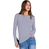 Long Sleeve Shirts for Women Slim Fit Ribbed Base Layer Pullover Tops Casual Underwear Tee Shirts Trendy