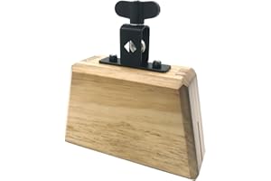 TUOREN Wood Block 6.9 Inch Wooden Jam Block Mountable Hand Percussion Drum Block Instrument for 3/8" Post Mount Drum Set Cymbal Stand Accessories