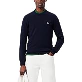Lacoste Men's Monochrome Crew Neck Cotton Sweater