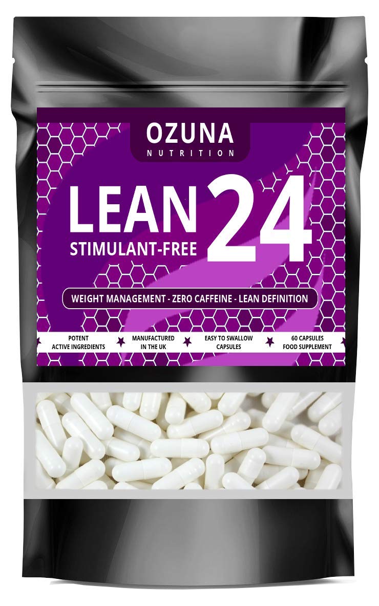 Lean24 Stimulant-Free Fat Burner Without Caffeine, Weight Loss Supplement, Keto Metabolism Booster & Diet Pills | 60 Capsules