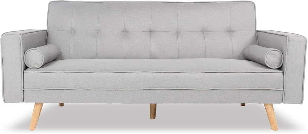 Intensedeco Canapé Convertible Scandinave Tao Tissu Gris