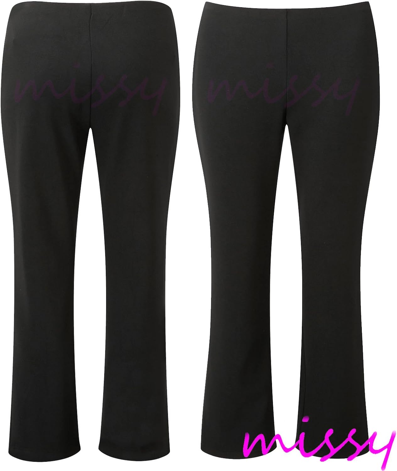 black bootleg trousers womens