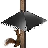 TSSOIYLR Metal Squirrel Baffles with Spikes - Galvanized Steel Squirrel Guards for 4x4 Posts and Bird Feeder Poles - Keeps Squirrels and Raccoons out of Birdhouses (1 Pack)