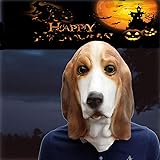 Cute Labrador Mask- Novelty Christmas Halloween Party Latex Animal Dog Head Mask for Cosplay Costume Prop