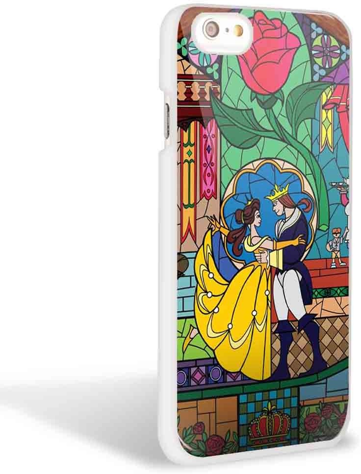 princess belle beauty and the beast stained glass for iPhone 6/6s White Case