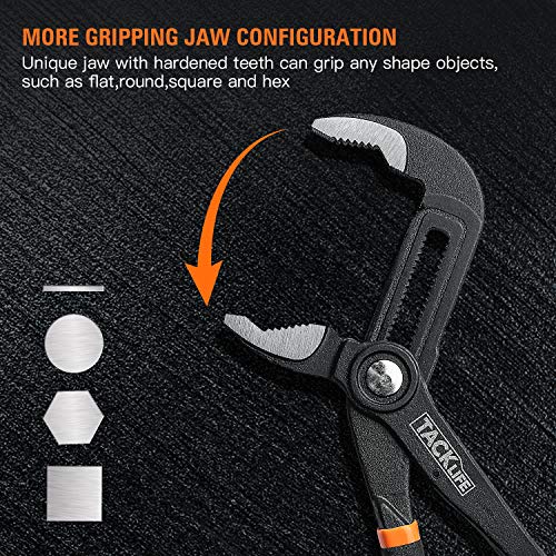 Tongue and Groove Pliers, Adjustment VJaw, 10inch Pliers TACKLIFE