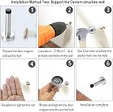 NORTHERN BROTHERS 6pk Chrome Wall Mounted Door Stops Stainless Steel Adhesive view 5