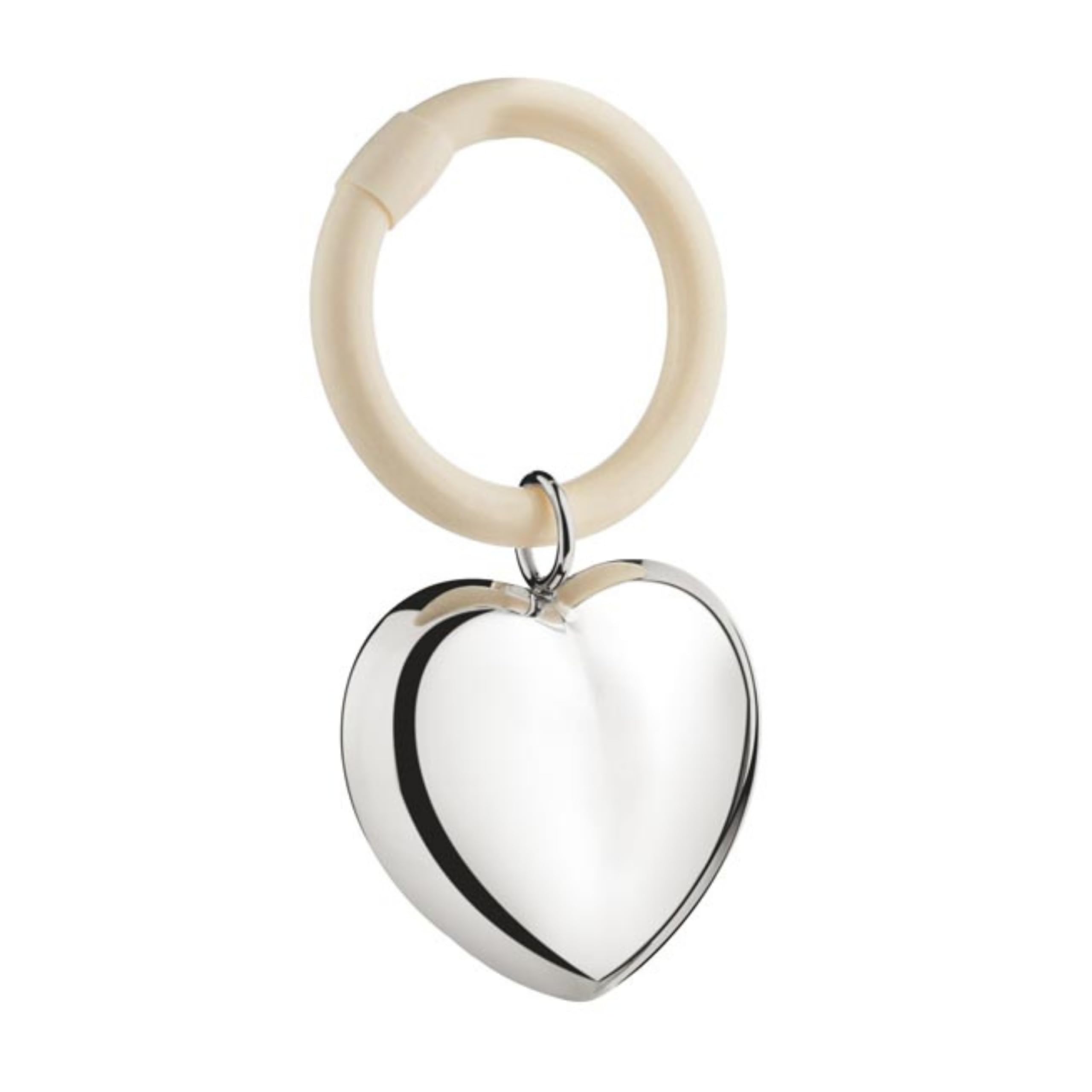 Zilverstad Silver Plated Rattle Heart on Ring