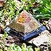 Orgonite Crystal Orgone Pyramid – Chakra Om Symbol Orgonite Pyramid with Black Tourmaline and Brass Metal for Meditation, Yoga, Chakra Alignment, Spiritual Décor, and Mindful Gifting