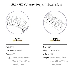 SRCKFIZ 3D Eyelash Extensions Volume Lash