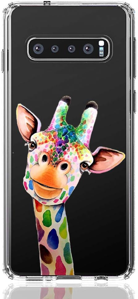 HUIYCUU Case Compatible with Galaxy S10E Case, Cute Animal Design Slim Fit Soft TPU Protective Cover Shockproof Funny Pattern Thin Clear Novelty Bumper Back Shell for Galaxy S10E, Giraffe