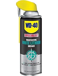 WD-40 Specialist White Lithium Grease Spray - Metal on Metal Lubricant and Corrosion Inhibitor. 10 oz. (Pack of 1)