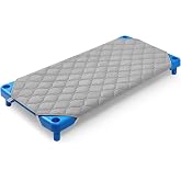 Comfyanno Quilted Daycare Cot Nap Mat Only, Fits 23" x 40" Preschool Cot | Cot Not Included, Soft &amp; Breathable, Gentle on Skin, Extra Support &amp; Comfort for Toddler Cozy Nap Time, White