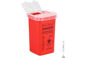 WNZARY Sharps Container Compatible with Mounjaro Pens, 1 Quart (1 Pack) Needle Disposal Containers for Home Use and Professional, with Clear Lid, Small and Portable Container for Travel