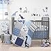 Bedtime Originals Roar Dinosaur 4 Piece Crib Bumper, Blue/Gray