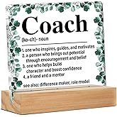 Coach Thank You Gifts, Coach Mentor Trainer Tutor Appreciation Gifts, Coach Definition Clear Desk Decorative Sign Home Office Acrylic Decor