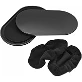 uxcell Exercise Core Sliders, Oval Glider Discs with Feet Cover, Dual Sided Usage in Home Gym for Full Body Workout