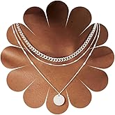 TseanYi Bohemia Layered Coin Pendant Necklace Gold Disc Sequin Choker Necklace Layered Link Chain Collar Necklaces Boho Circle Disc Choker Necklaces Chain Jewelry for Women