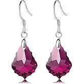 Austrian Crystal Baroque Drop Dangle Earrings for Women 925 Sterling Silver Hook Hypoallergenic Jewelry