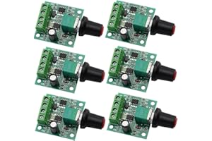 VKLSVAN 6PCS DC PWM Motor Speed Controller 1803BK 1803B Adjustable Driver Switch with Speed Control Knob DC 1.8v 3v 5v 6v 12v 2A 30W Low Voltage