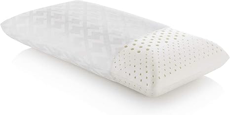 Malouf Z Zoned Memory Foam Pillow With Velour Removable Cover