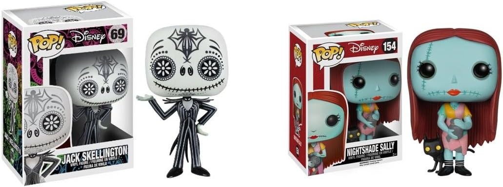 Funko Pop NBC Jack Day of the Dead and Sally with Nightshade Bundle Figure Set