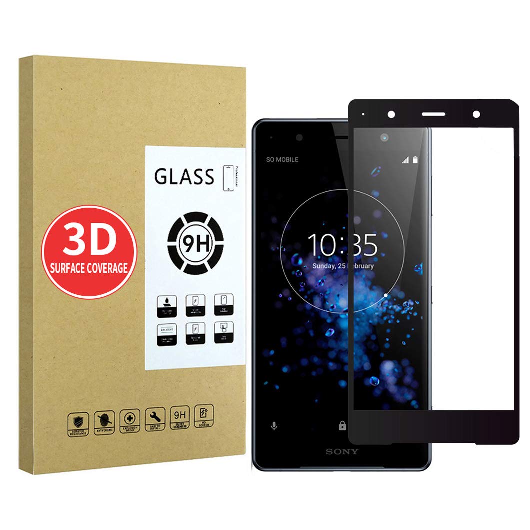 X-Dision Screen Protector Compatible with Sony Xperia XZ2 Primiun[Black],[High Definition][Sensitive Response],3D Tempered Glass,[ Bubble-free Installation][Clear Scratch-Resistant]