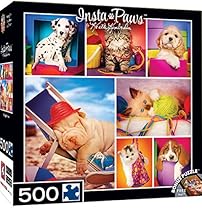MasterPieces Instapaws #SnuggleSelfies - Puppies & Kittens 500 Piece Jigsaw Puzzle by Keith Kimberlin
