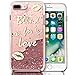 Liquid Case for iPhone 8 Plus/7 Plus/6 Plus, Glitter Case from Kingxbar,Creative Design Flowing Liquid Quicksand Floating [RECORD] Bling Sparkle Clear Hard Case (LOVE)